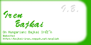 iren bajkai business card